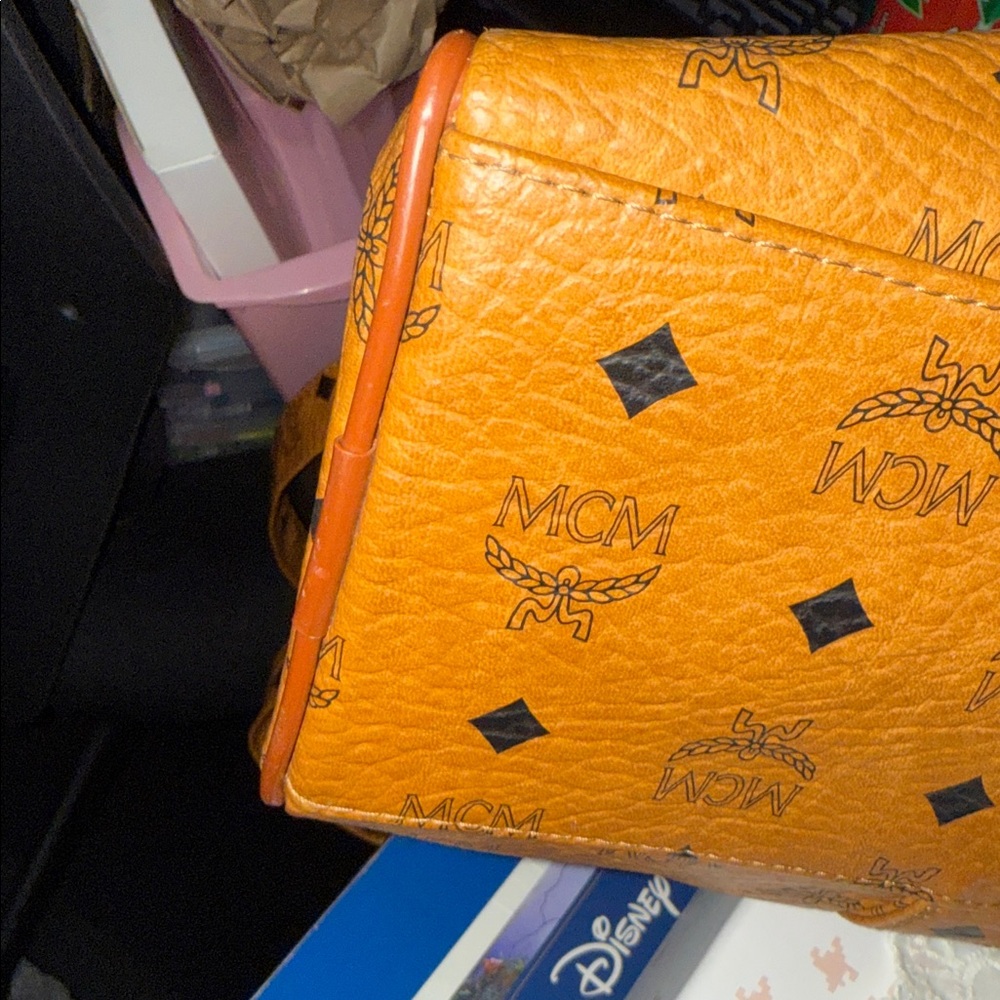 MCM Tan Monogram Travel Bag - Picture 7 of 11